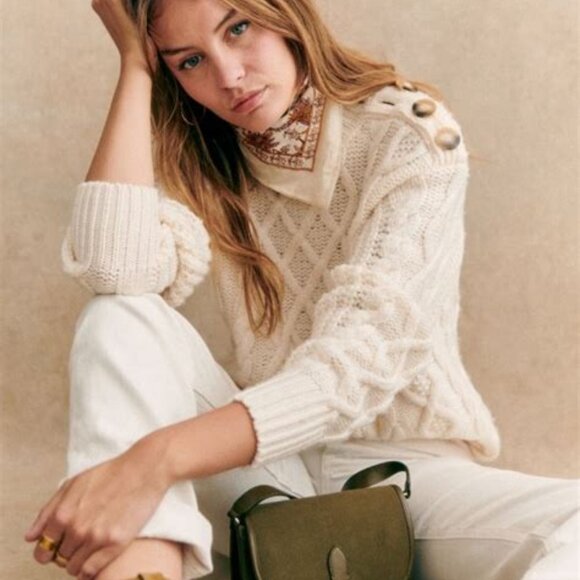 Ecru James Merino Wool Sweater Sezane - Picture 3 of 5